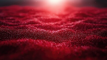 Poster - Red Glitter Waves Abstract Background Texture