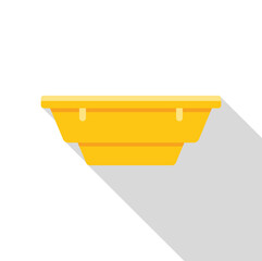Poster - Disposable plastic food container ideal for takeaway food, with long shadow