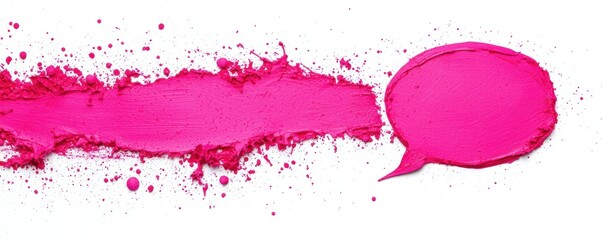 Creative pink splash action digital art vibrant colors abstract background artistic perspective expression of fun