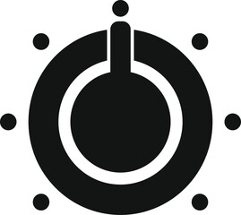 Poster - control knob with circular design and dots, representing futuristic technology and precise adjustmen