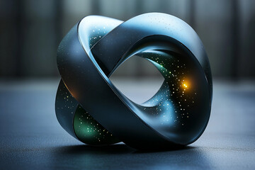 Poster - colorful 3d object abstract wallpaper background, generative ai