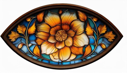 Poster - stained glass flower  background