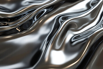 Poster - generative ai made image of an abstract creative glossy foil metallic wallpaper