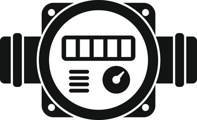 Poster - water meter accurately tracking water usage, featuring pipes, a digital display, and an analog gauge
