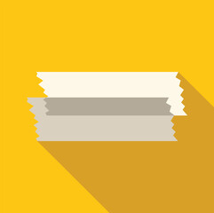 Aufkleber - two blank rectangular labels with serrated edges, one white and one gray, overlapping horizontally o