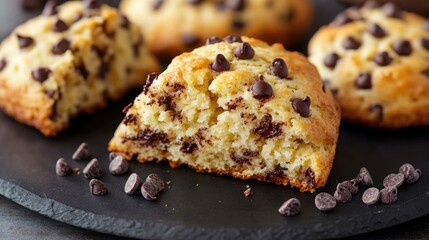 Poster - A delicious-looking muffin with a bite taken out, perfect for food or lifestyle photography
