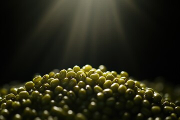 Poster - A close-up shot of a bunch of ripe grapes, ideal for food or wine-related images