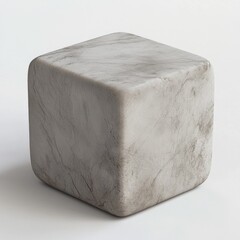 Poster - A white marble block sitting on a table, perfect for decorative or design purposes