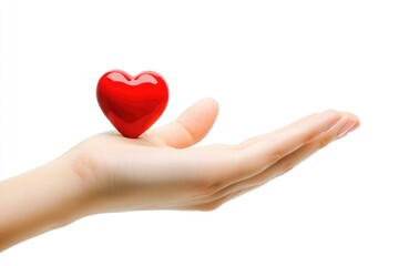 Poster - A person holds a red heart in their hand, symbolizing love and affection