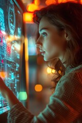 Poster - a person sitting at a desk with a laptop, focused on the screen