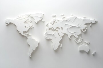 Poster - A colorful paper map of the world, suitable for educational or decorative purposes
