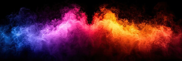 Poster - Abstract Colorful Smoke And Fire Design