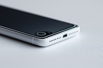 Poster - a person's phone left alone on a table, possibly forgotten or waiting for attention