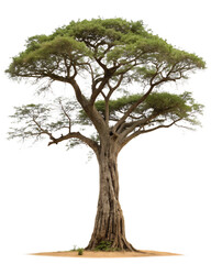 african tree isolated on white background | transparent png, nature, safari stock photo