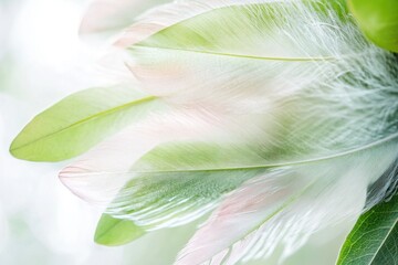 Poster - a close-up shot of a bunch of feathers