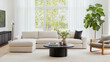© Claudia Nass - Modern living room design featuring light colors and natural elements