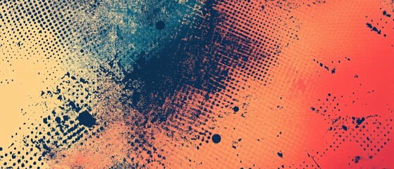 Wall Mural - Abstract Colorful Splashes And Dots Pattern Texture