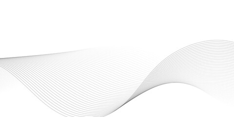 Poster - abstract wavy grey lines stream element for design on white background. you can use for web, wallpap
