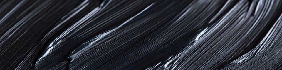 Poster - Close-up shot of a black and white feather, perfect for designs about nature, simplicity, or elegance