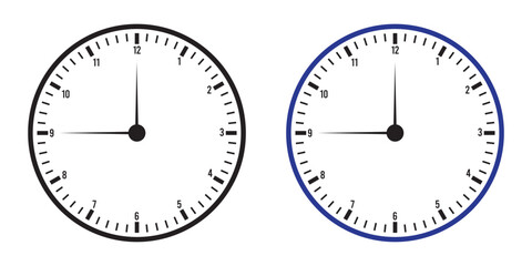 Poster - Clock icon vector isolated on white background. Time icon vector. Clock vector icon.