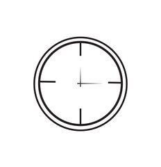 Poster - Clock time icon outline collection or set in black and white background.
