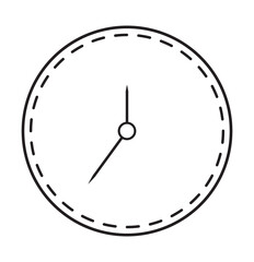 Poster - Clock time icon outline collection or set in black and white background.