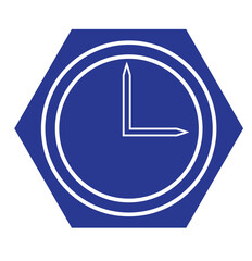 Poster - Wall clock. Simple wall clock. Classic design wall clock. Analog clock. time icon. Vector illustration.