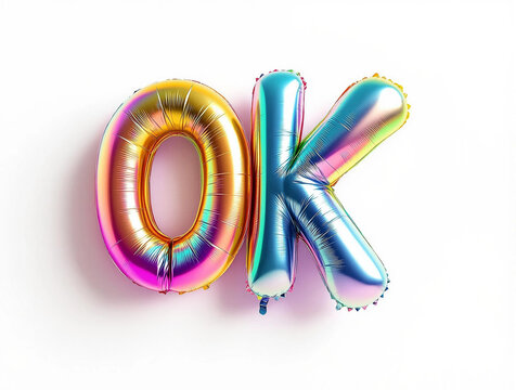 Colorful balloon letters, 