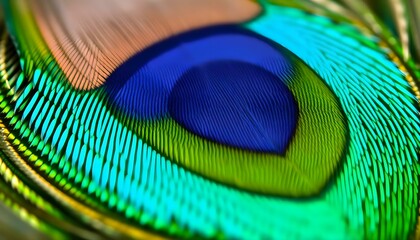 Wall Mural - a close up of a peacock's tail feathers