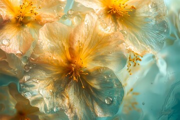 Poster - Abstract background of flowers. Close-up.