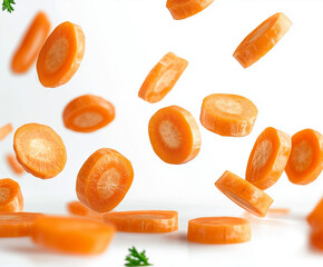 Canvas Print - carrots and sliced carrots