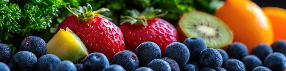 Sticker - A close-up shot of various fruits and vegetables arranged on a plate