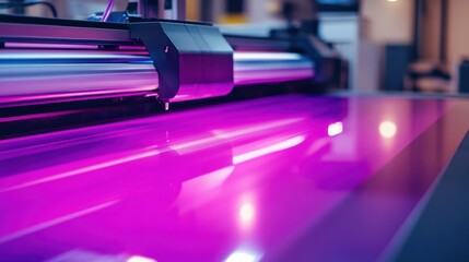 Poster - Vibrant Close-Up of Modern Printing Technology in Action