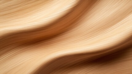 Leinwandbilder - Detailed close-up reveals the flowing patterns of brown wood, emphasizing organic shapes and textures while providing ample space for overlay text on the right