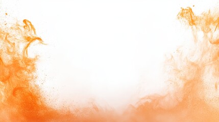 Fototapete - Dynamic vivid orange flames create an intense energy with sharp edges and a smooth gradient effect, providing ample copy space for dramatic designs