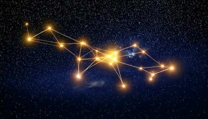 constellation ophiuchus in the night sky. 8k format
