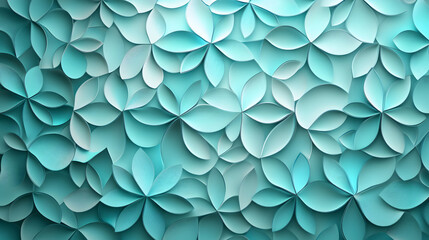 Wall Mural - Turquoise circular patterns with subtle gradients and soft lighting, creating a harmonious and balanced design element.