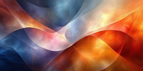 Poster - colorful abstract design with flowing patterns and vibrant hues creating a dynamic composition