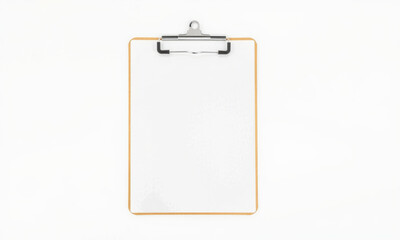 Poster - blank clipboard mockup with metal clip, ideal for presentations and notes. Perfect for showcasing designs or documents in clean, minimalistic style