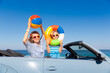 © Sunny studio - Happy family travel by car by the sea