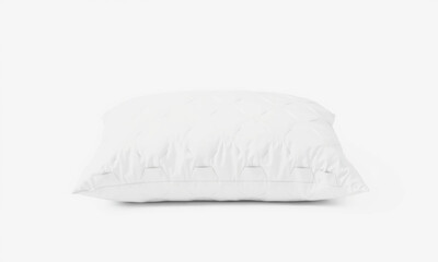 soft, white pillow with quilted design, perfect for home decor and comfort. Ideal for bedrooms and living spaces, adding touch of elegance and coziness