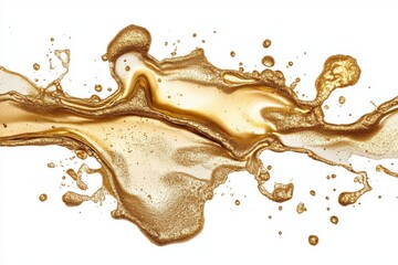 Pale Yellow Olive Oil Splash, a Flowing Wave in motion, serves as Cooking Oil