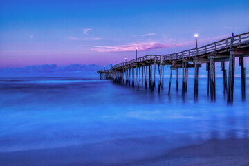 Wall Mural - USA, North Carolina, Avon. Atlantic Ocean at Avon Fishing Pier