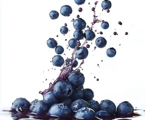 Wall Mural - blueberries