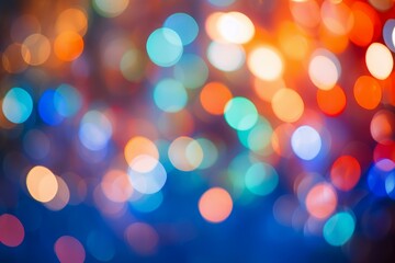 Poster - Blurred colorful bokeh lights creating festive atmosphere, perfect for christmas, new year's eve, or any party celebration background