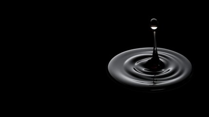 Aufkleber - A transparent liquid droplet sits on a glossy surface, capturing light beautifully. The fine details create a sense of purity and simplicity, enhancing the composition
