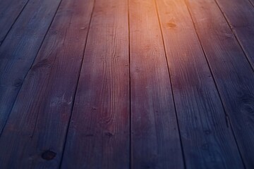 Poster - A macro view captures the intricate grain and texture of an old wooden board, illuminated by warm late afternoon sunlight, ideal for design purposes
