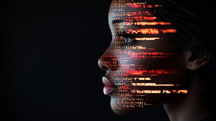 Poster - artist woman employs an ai art assistant to create an image