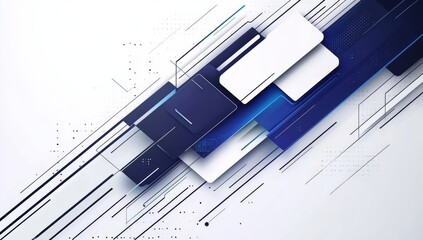Wall Mural - a contemporary design with an abstract white triangle background, fitting for business, institutiona