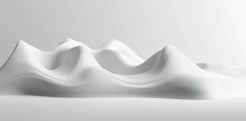 Wall Mural - an abstract background in white and gray, with modern stripes, curved lines, and wavy patterns